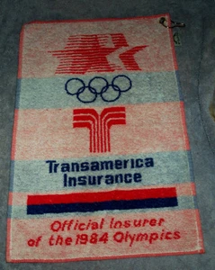1984 Los Angeles Summer Olympics TOWEL Transamerica Insurance Sponsor - Picture 1 of 2