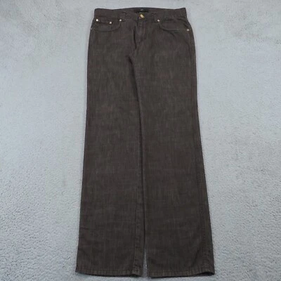 Zegna Jeans Mens 33x34 Brown Slim City Fit Denim 5 Pocket Pants Italy Designer Z - Image 1 of 4