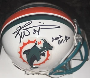 MINI CASCO RETRO FIRMADO POR RICKY WILLIAMS MIAMI DOLPHINS 2002 TODO PROFESIONAL PSA - Imagen 1 de 2