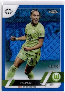 Ewa Pajor 2022-23 Topps Chrome Women's Blue Mojo Refractor #93 VFL #219/250 - Picture 1 of 2