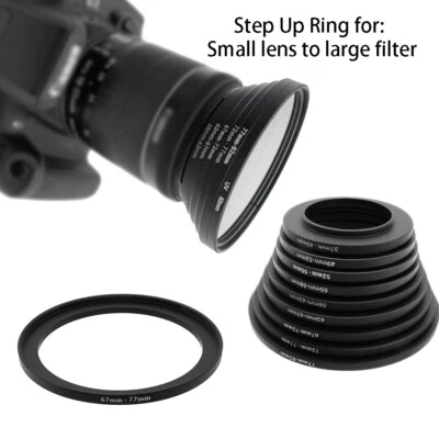 20PCS Camera Lens Filter Adapter with 10x Step Up Ring + 10x Step Down Ring Sets - Image 1 of 4