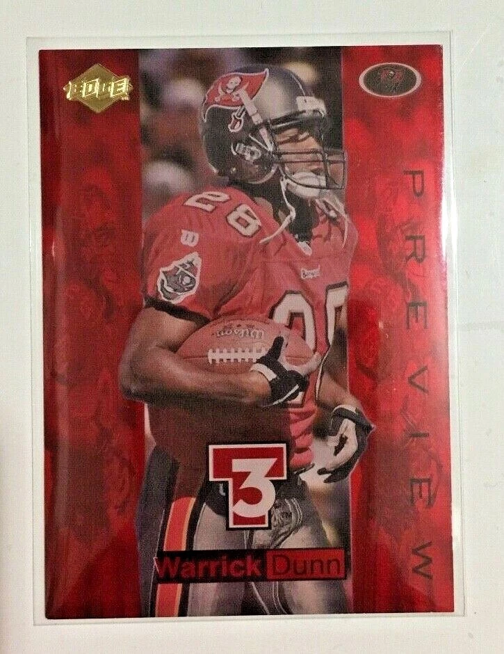 Warrick Dunn 1998 Collector's Edge Supreme Season Review T3 PREVIEW Variant SSP - Image 1 of 1