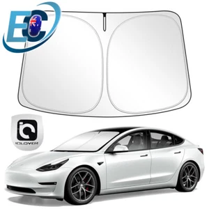 Car Windshield Sun Shade Visor Cover For Tesla Model 3/Y Foldable UV Protection - Picture 1 of 10