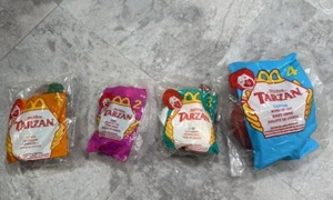 Vintage 1999 Tarzan McDonalds Disney Wind-up Action Figures #1-4 NIP - Picture 1 of 10