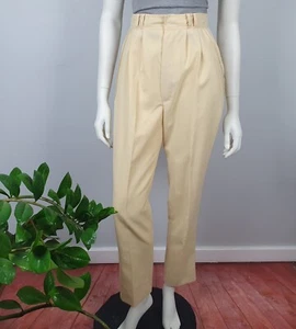 Pantalones cortos plisados vintage Beauty Form talla 10 pantalones amarillos trabillas para mujer - Imagen 1 de 13