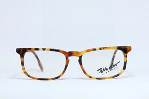 WINDSOR 306 c364 54-18 Vintage Eyeglasses Frame Tortoise Unique Acetate Germany - Picture 1 of 7