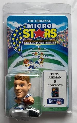 Troy Aikman Dallas Cowboys Original 1994 Micro Stars Collector Series Toy Cover