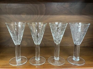 Set of (4) Union Street Glass TORTUGA Clear Stem Wine Glasses - Picture 1 of 6