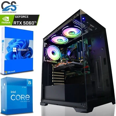 RTX Gaming PC Intel i5 12400F | RTX 5060 Ti 16GB | 16GB RAM | 1TB SSD | Win 11 - Image 1 of 4