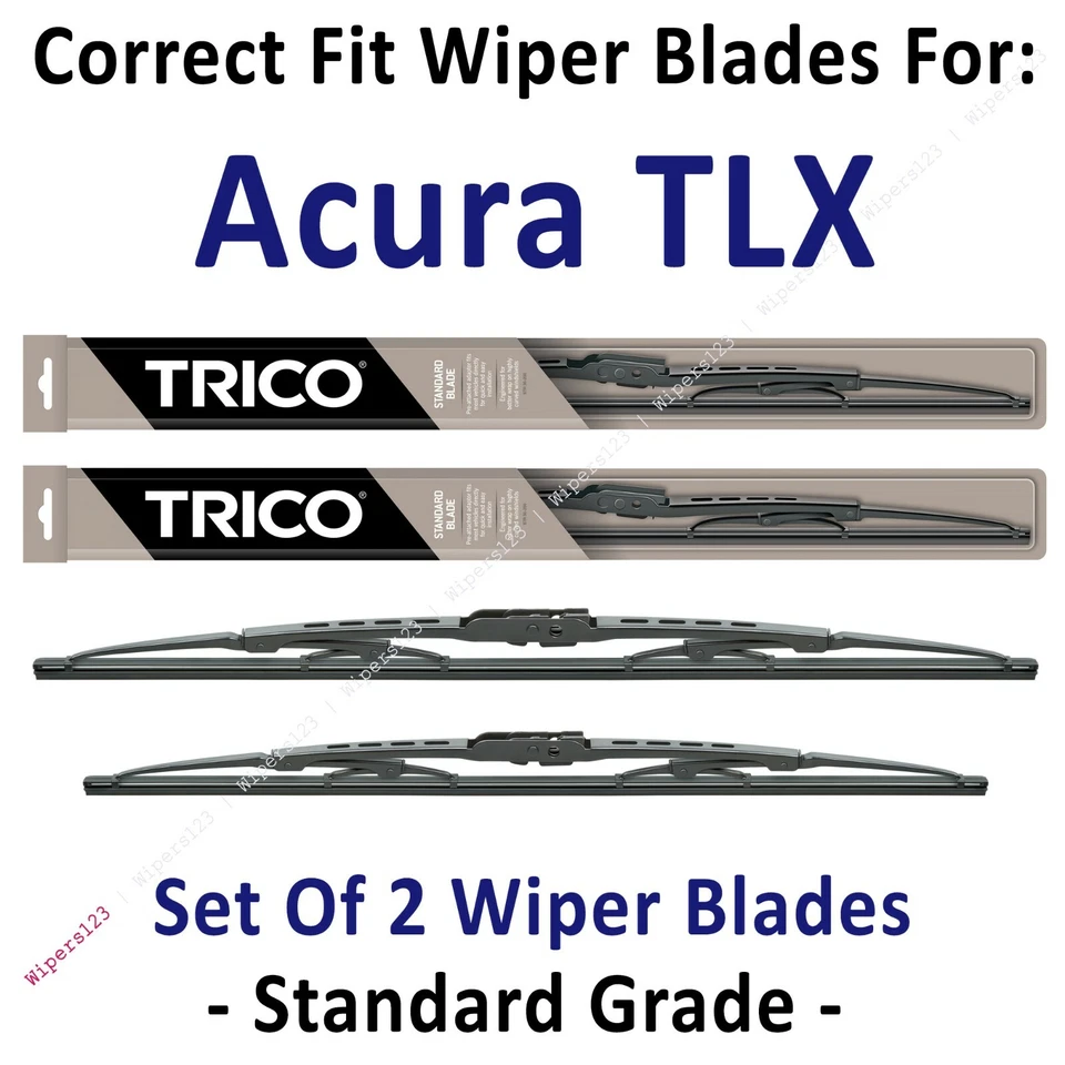 Paquete de 2 escobillas limpiaparabrisas estándar - aptas para Acura TLX 2015+ - 30260/170 Foto 1 de 1
