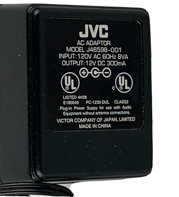 OEM J46598-001 JVC Charger Adaptor AC Genuine Class2  PC-1230-DUL Z1 - Image 1 of 4