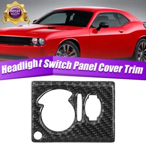 Carbon Fiber For Dodge Challenger 2008-2014 Headlight Switch Panel Cover Trim 1x - Picture 1 of 8