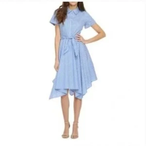 Ivy & Blu gestreiftes Kleid mit Knopfleiste - Bild 1 von 6