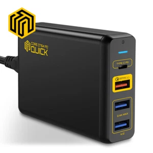 Thinkway CORE D754 PD Quick 4 Ports PPS Chargeur Rapide 90W 110-240V Entrée - Photo 1 sur 6
