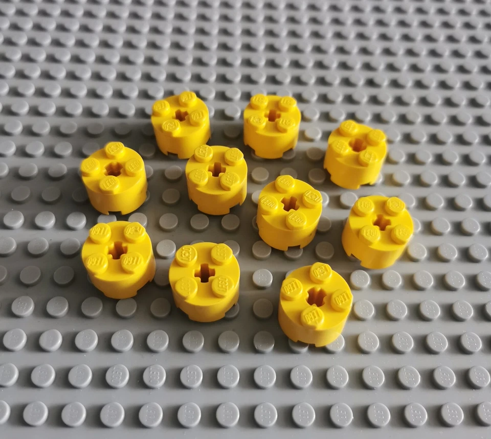 Lego Rundstein Baustein Hoch 10 Stück gelb yellow round brick 3941 R3 - Bild 1 von 1