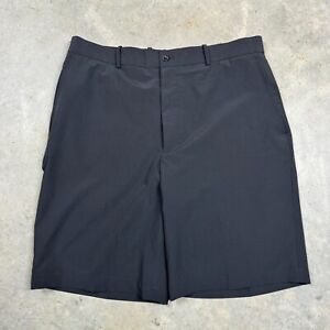 Slazenger Mens Golf Shorts 36x10 Black Stretch Lightweight Flat Front Pockets