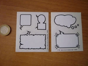 BALLONS o NUVOLE PARLANTI  2 ADESIVI VINTAGE sfondo trasparente - Imagen 1 de 1