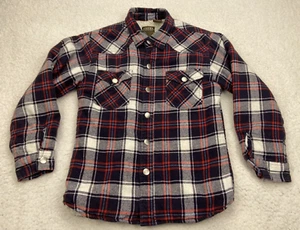 Roper Shacket Shirt BOYS MED 8-10 Plaid Flannel Sherpa Lined Long Sleeve Jacket - Picture 1 of 18