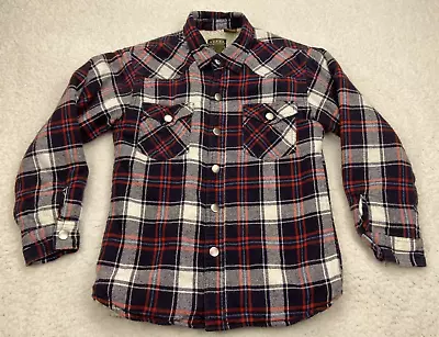 Camisa Roper Shacket NIÑOS MED 8-10 Franela a Cuadros Sherpa Forrada Manga Larga Chaqueta Foto 1 de 4