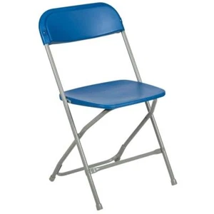 Flash Furniture Hercules™ Series Plastic Folding Chair - Blue - 2 Pack 650LB ... - Picture 1 of 9