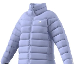 EUC Adidas Itavic 3-Stripe Midweight Puffer Jacket Lilac Purple Womens XL GT1712 - Picture 1 of 10