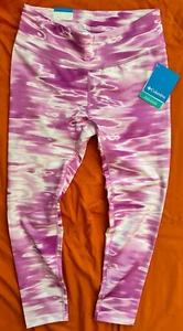 NWT Columbia Trail Bound PINK tie dye LEGGINGS cropped YOGA PANTS capri WOMENS S - Picture 1 of 6