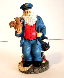 "Babbo Natale ""Il postino"" postino Hamilton regali batteria treno scoiattolo regalo 6x3" - Foto 1 di 9