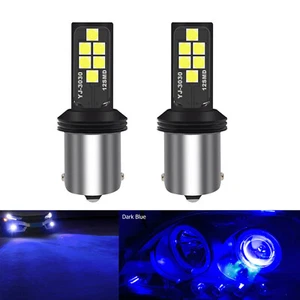 A1 AUTO 2x BA15s 1156 LED Bulbs Dark Blue High Bright SMD3030 Turn Signal Light - Picture 1 of 8