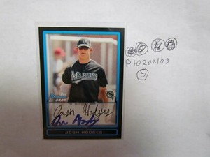 2010 Bowman Chrome Josh Hodges Signed Baseball Card 2