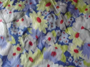 tissu ancien tafeta motifs fleur 91x 50 ruban @ - Picture 1 of 1