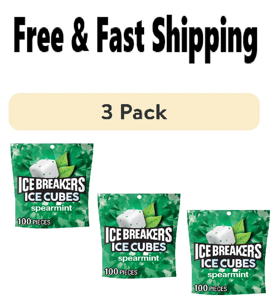 Rompehielos Cubitos de Hielo Menta Verde Chicle Sin Azúcar, Bolsa 8.11 OZ, 300 fotos Foto 1 de 1