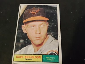 1961 Topps #182 Dave Nicholson Baltimore Orioles Baseball Card G - Picture 1 of 2