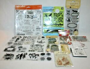 21 NEW RUBBER STAMPS FOR ARTS CRAFTS SCRAPBOOK ASSORTMENT 