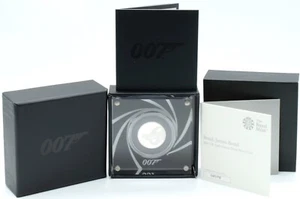 Coin 2020 Fine Silver Half Ounce 007 Bond James Bond Royal Mint £1 Coin BOX COA - Picture 1 of 3