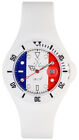 ToyWatch Jelly Flagge Frankreich Unisex Toy & Weiß Gummi Armbanduhr JYF02FR