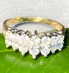 Vintage Diamond Ring Estate Fine Jewelry 14K Gold Pre-Owned Size 7.75 Band