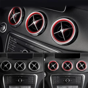 5 ring RED nozzle grid ventilation for Mercedes A B CLA GLA - Picture 1 of 6