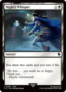 MTG Night's Whisper 280 Surge Foil Final Fantasy Commander - Picture 1 of 1