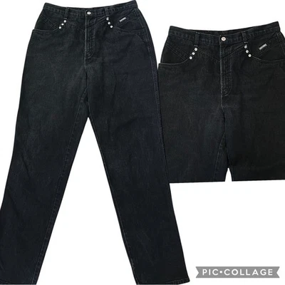 Rockies Vintage Western High Waist Bareback Black Jeans Size 17/18 (34) TALL 36” - Image 1 of 4