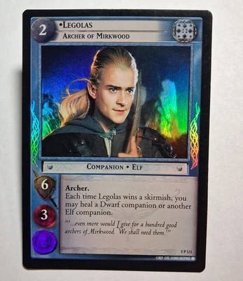 Decipher LOTR TCG Battle of Helm's Deep LEGOLAS ARCHER OF MIRKWOOD 5P121 FOIL MP - Image 1 of 4