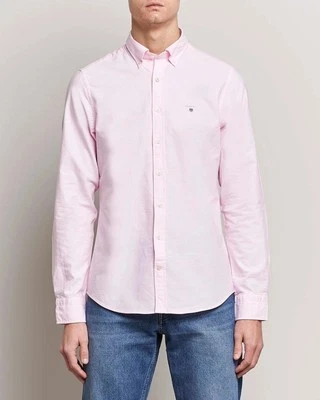 BNWT GANT Slim Fit Men's Oxford Shirt Capri Light Pink ICON LOGO NEW - Image 1 of 4
