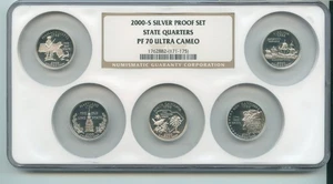 2000-S Silver Proof set State Quarters NGC PF70 Silver Coins - RK255 - Picture 1 of 2