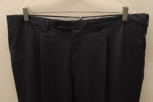 Stefano Ricci navy single pleat trousers 56 (40x32) super 150's wool - Picture 1 of 6