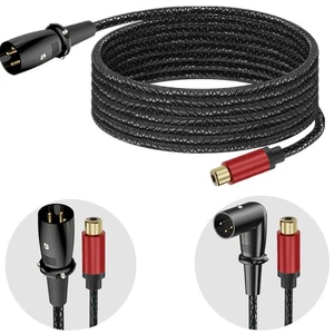RCA Female to 3Pin XLR Male Audio Cable 3-Pin 3P Stereo Cord Straight Angle 90° - Picture 1 of 5
