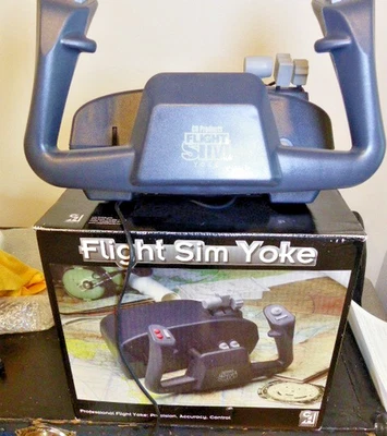 Flight Simulator Yoke CH Products FSY211U Black USB Wired For PC - Image 1 of 4