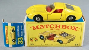 Matchbox 33 Lamborghini Miura, Yellow, Original Box - Picture 1 of 14