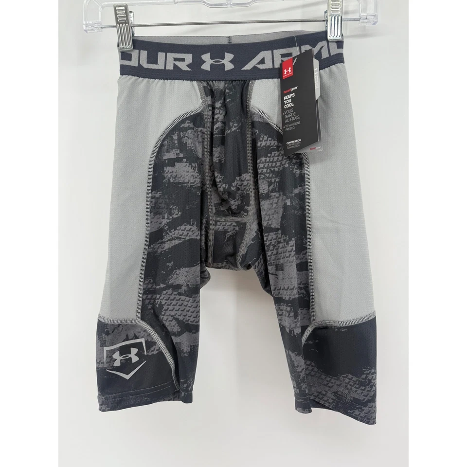 Under Armour Mens Compression Baselayer Shorts Black Gray Digital Camo S NWT - Image 1 of 3