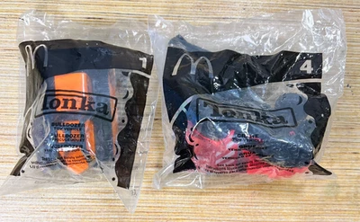 Лот 2 запечатанный 2003 McDonald's Tonka грузовик игрушки новый нераспакованный бульдозер кран конструкция - Изображение 1 из 4