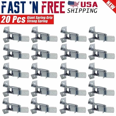 20 Pcs Metal Gaint Spring Grip Clamp Tool Hanger Brooms and Mops Wall Orgainzer - Image 1 of 4