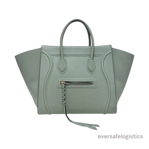 Bolso de Mano Celine Luggage Phantom Cuero Azul Claro Usado - Imagen 1 de 10
